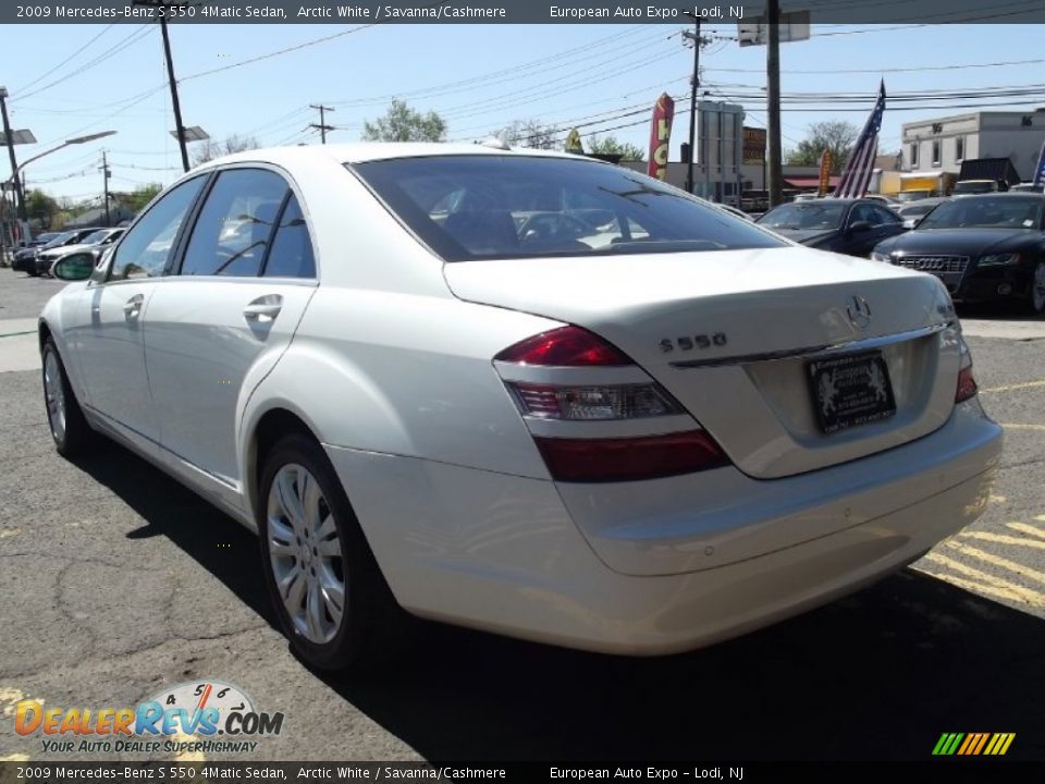 2009 Mercedes-Benz S 550 4Matic Sedan Arctic White / Savanna/Cashmere Photo #4