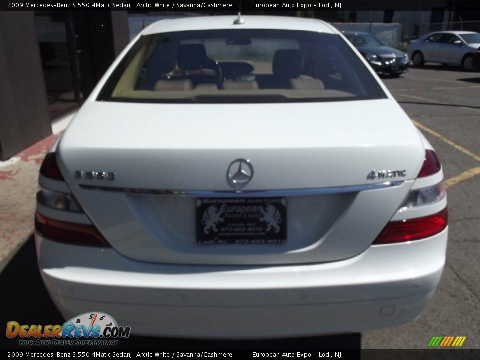 2009 Mercedes-Benz S 550 4Matic Sedan Arctic White / Savanna/Cashmere Photo #5