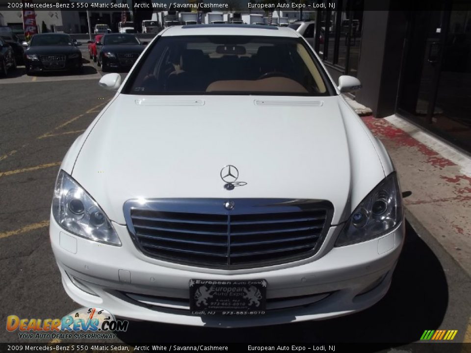 2009 Mercedes-Benz S 550 4Matic Sedan Arctic White / Savanna/Cashmere Photo #6