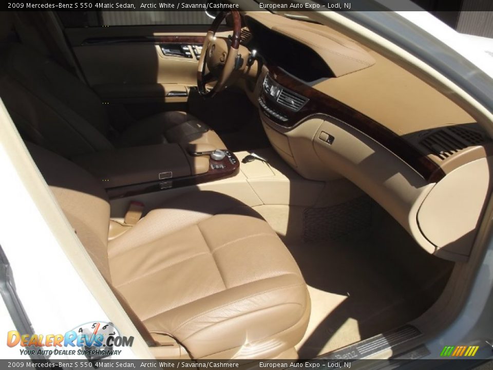 2009 Mercedes-Benz S 550 4Matic Sedan Arctic White / Savanna/Cashmere Photo #16