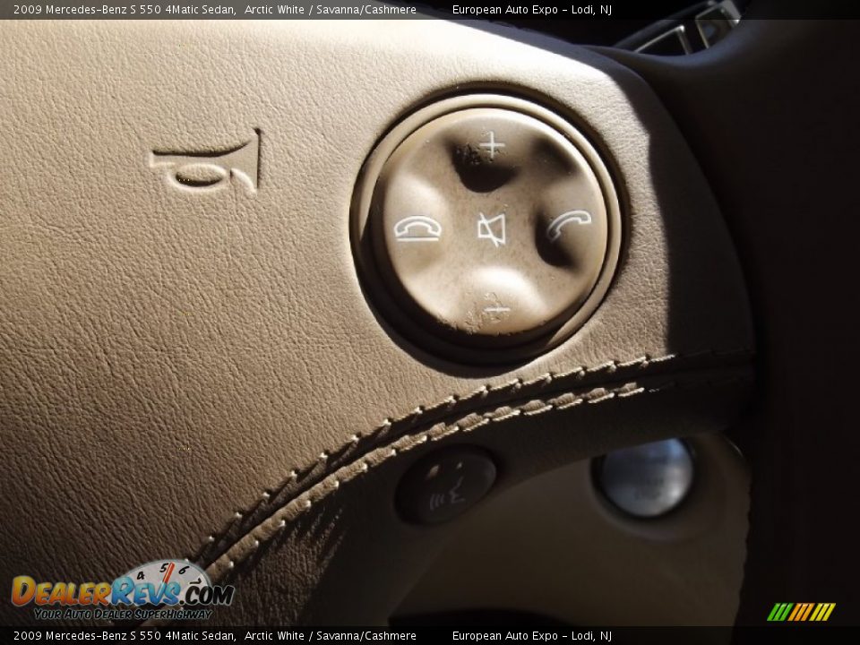2009 Mercedes-Benz S 550 4Matic Sedan Arctic White / Savanna/Cashmere Photo #20