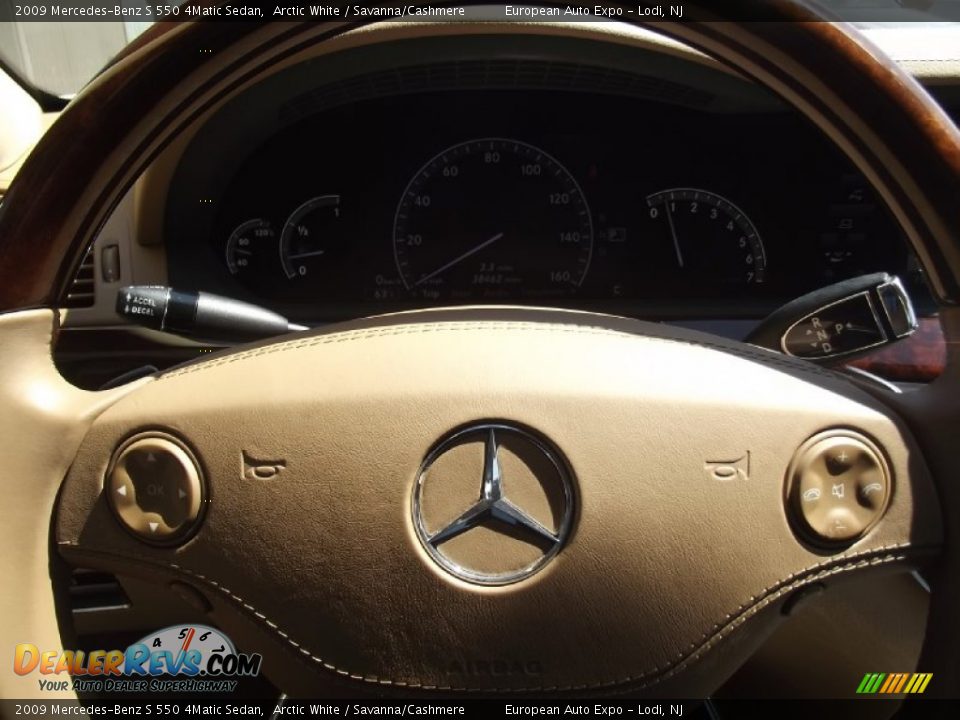 2009 Mercedes-Benz S 550 4Matic Sedan Arctic White / Savanna/Cashmere Photo #22