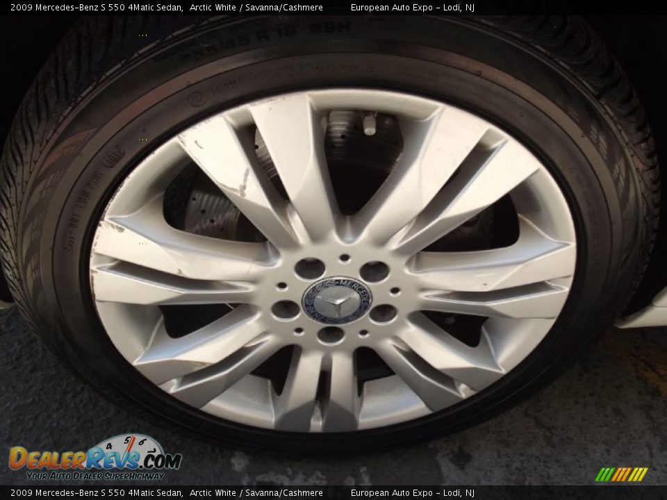 2009 Mercedes-Benz S 550 4Matic Sedan Arctic White / Savanna/Cashmere Photo #34