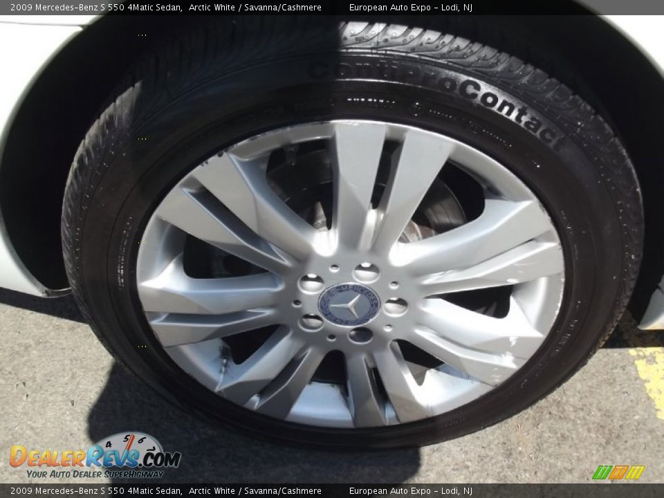 2009 Mercedes-Benz S 550 4Matic Sedan Arctic White / Savanna/Cashmere Photo #36