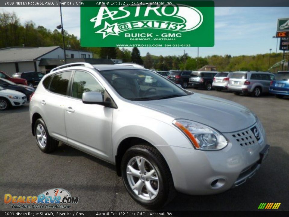2009 Nissan Rogue SL AWD Silver Ice / Gray Photo #1