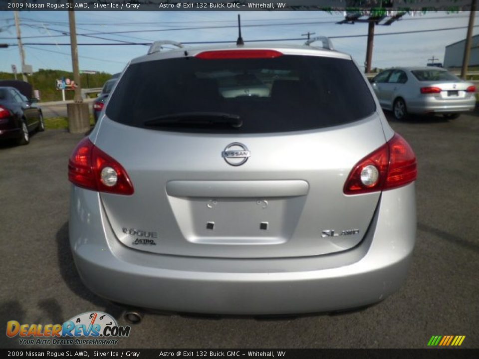 2009 Nissan Rogue SL AWD Silver Ice / Gray Photo #6