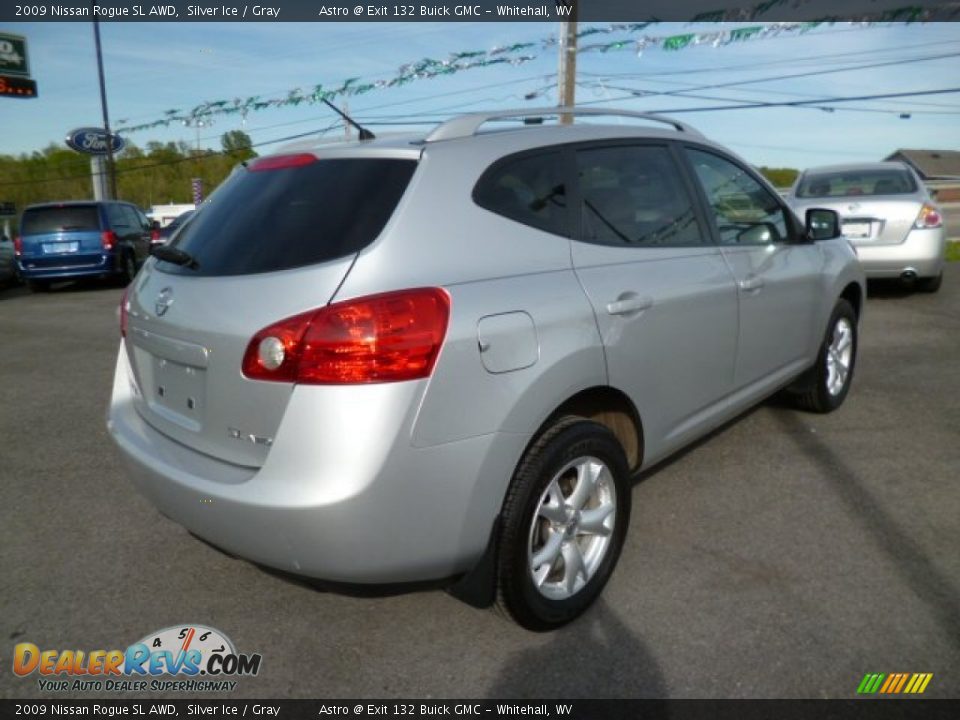 2009 Nissan Rogue SL AWD Silver Ice / Gray Photo #7