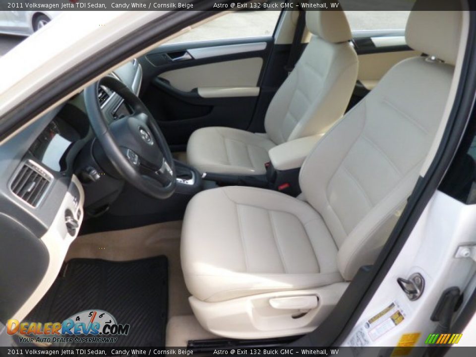 2011 Volkswagen Jetta TDI Sedan Candy White / Cornsilk Beige Photo #15
