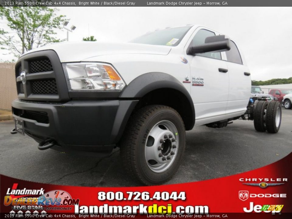 2013 Ram 5500 Crew Cab 4x4 Chassis Bright White / Black/Diesel Gray Photo #1