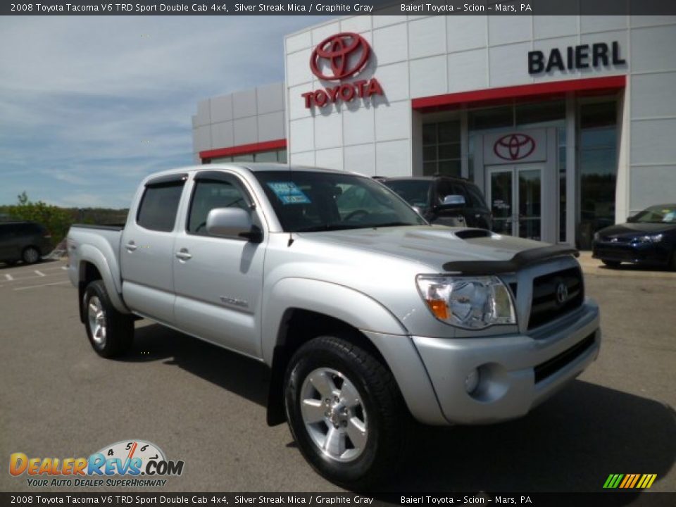 2008 Toyota Tacoma V6 TRD Sport Double Cab 4x4 Silver Streak Mica / Graphite Gray Photo #1