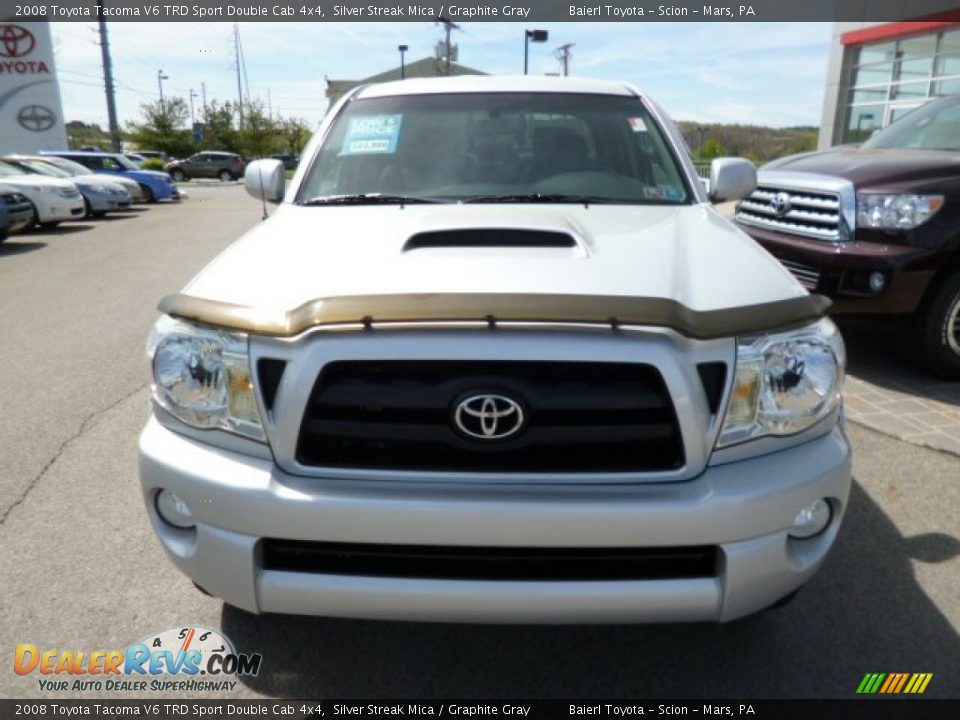 2008 Toyota Tacoma V6 TRD Sport Double Cab 4x4 Silver Streak Mica / Graphite Gray Photo #2