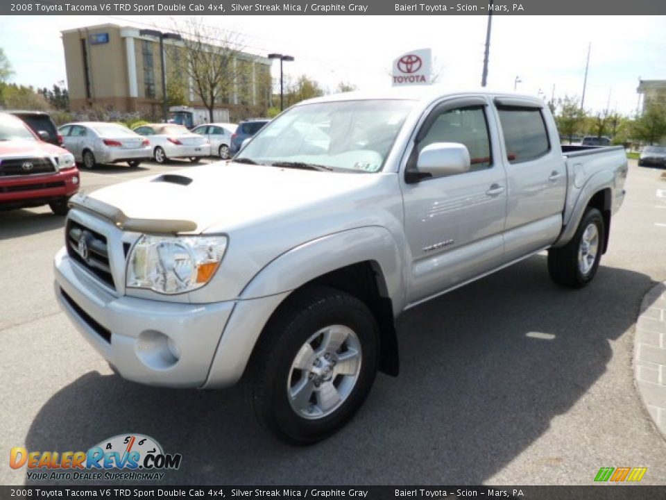 2008 Toyota Tacoma V6 TRD Sport Double Cab 4x4 Silver Streak Mica / Graphite Gray Photo #3