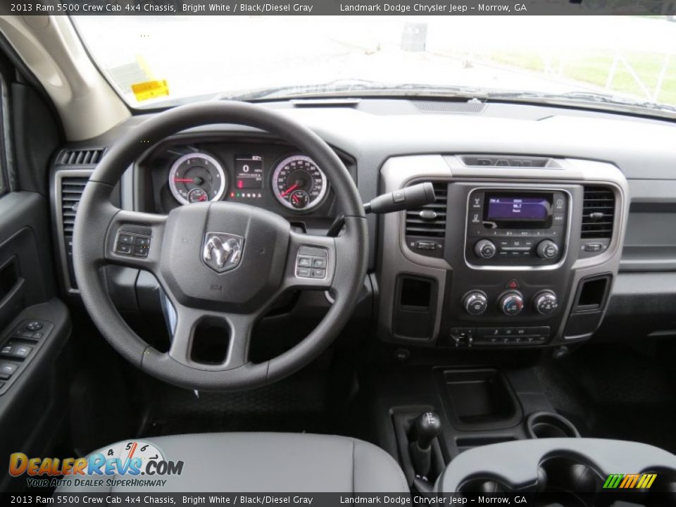 2013 Ram 5500 Crew Cab 4x4 Chassis Bright White / Black/Diesel Gray Photo #9