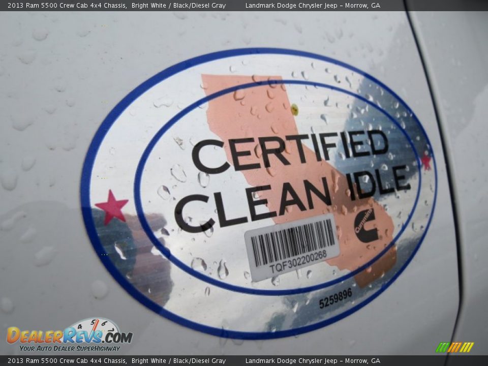 2013 Ram 5500 Crew Cab 4x4 Chassis Bright White / Black/Diesel Gray Photo #11