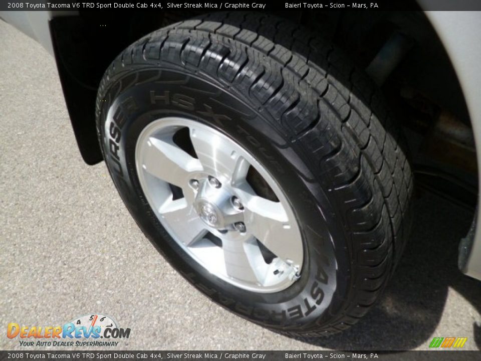2008 Toyota Tacoma V6 TRD Sport Double Cab 4x4 Silver Streak Mica / Graphite Gray Photo #8