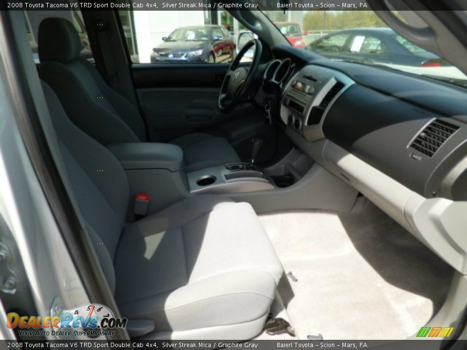 2008 Toyota Tacoma V6 TRD Sport Double Cab 4x4 Silver Streak Mica / Graphite Gray Photo #9