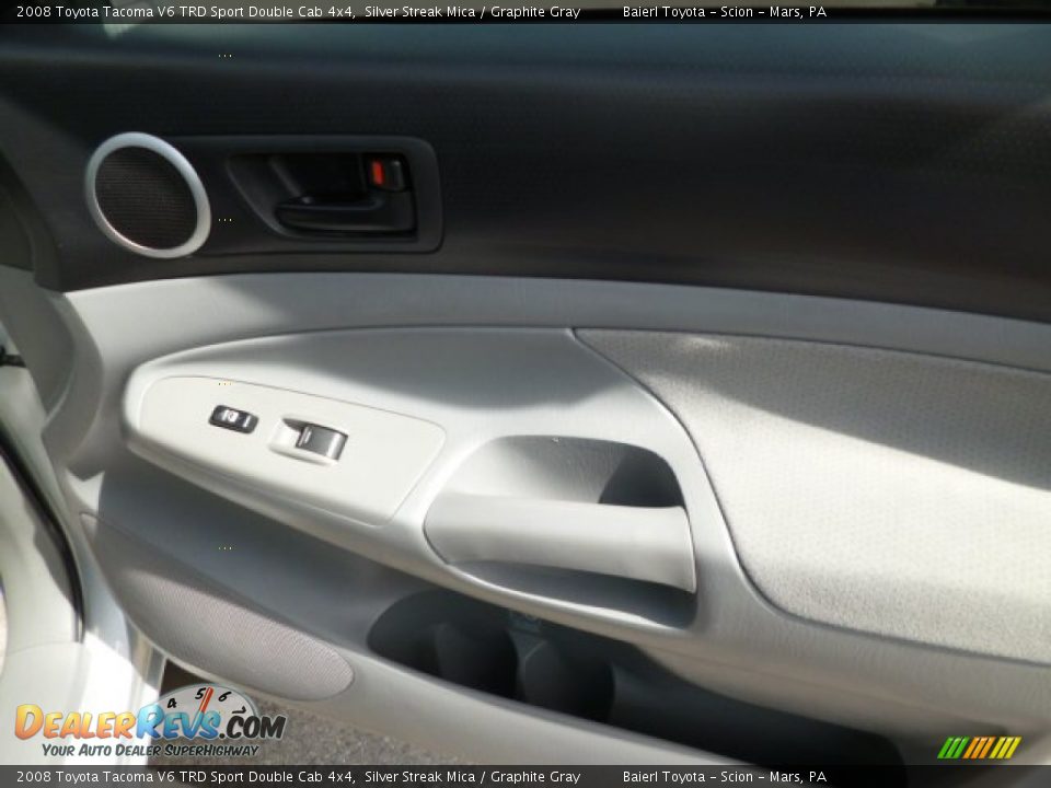2008 Toyota Tacoma V6 TRD Sport Double Cab 4x4 Silver Streak Mica / Graphite Gray Photo #10