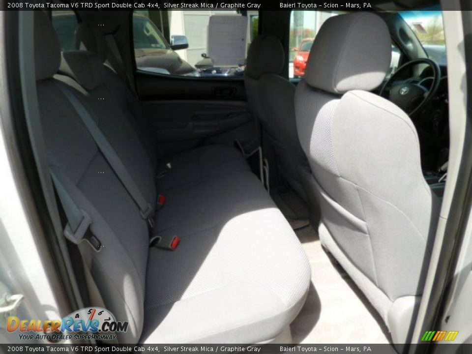 2008 Toyota Tacoma V6 TRD Sport Double Cab 4x4 Silver Streak Mica / Graphite Gray Photo #11