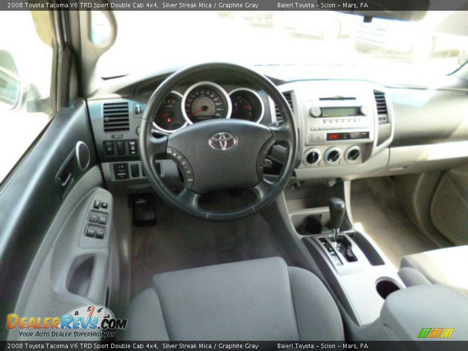 2008 Toyota Tacoma V6 TRD Sport Double Cab 4x4 Silver Streak Mica / Graphite Gray Photo #14