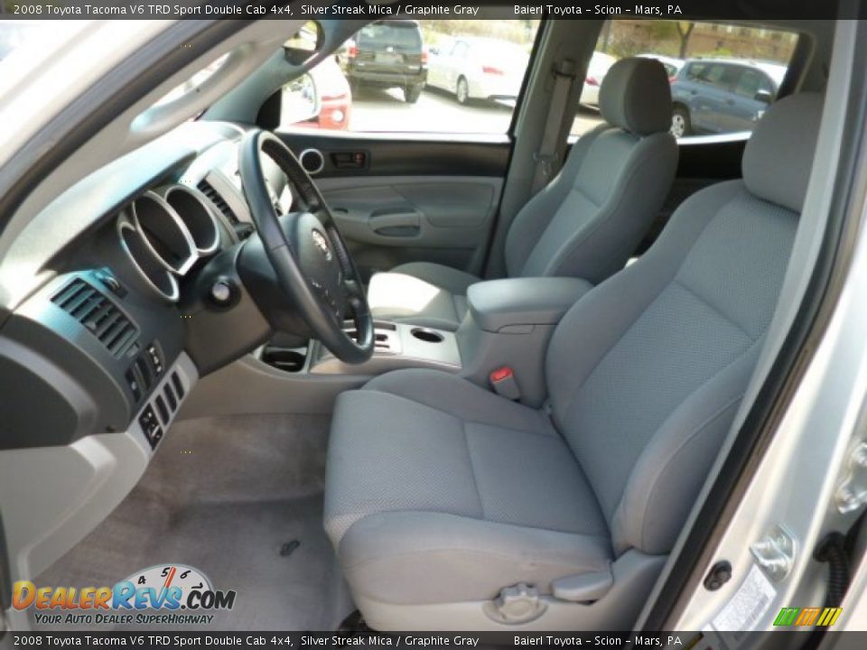 2008 Toyota Tacoma V6 TRD Sport Double Cab 4x4 Silver Streak Mica / Graphite Gray Photo #15