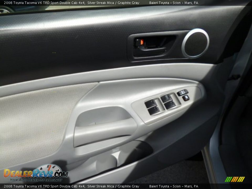 2008 Toyota Tacoma V6 TRD Sport Double Cab 4x4 Silver Streak Mica / Graphite Gray Photo #17