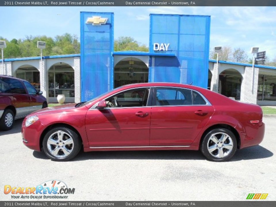 2011 Chevrolet Malibu LT Red Jewel Tintcoat / Cocoa/Cashmere Photo #2