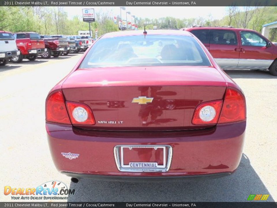 2011 Chevrolet Malibu LT Red Jewel Tintcoat / Cocoa/Cashmere Photo #5