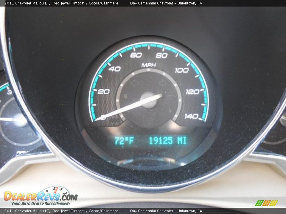 2011 Chevrolet Malibu LT Red Jewel Tintcoat / Cocoa/Cashmere Photo #20