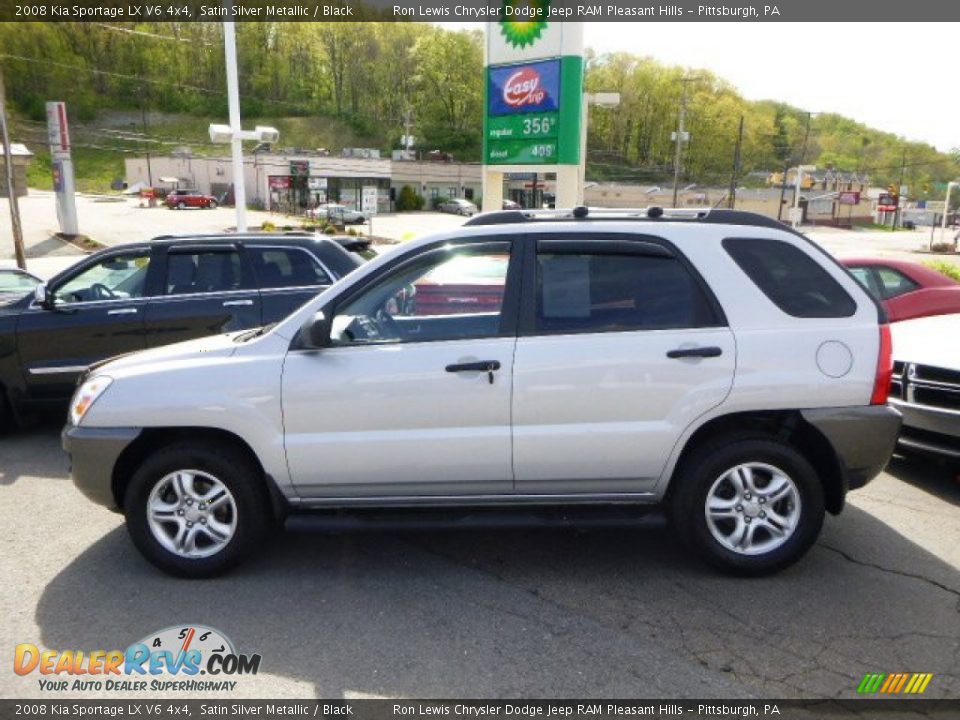 2008 Kia Sportage LX V6 4x4 Satin Silver Metallic / Black Photo #2