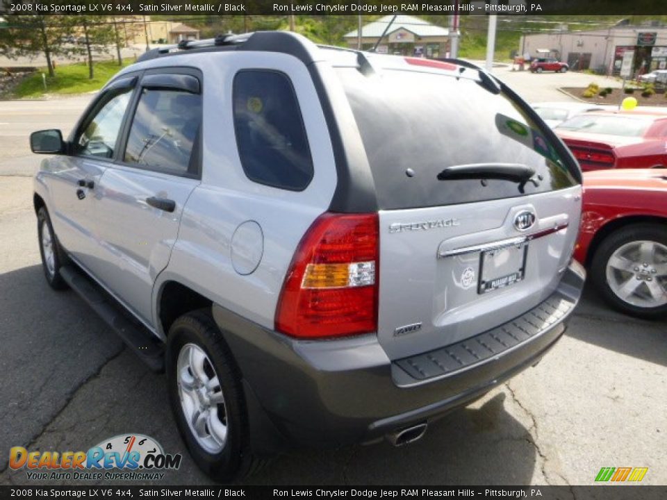 2008 Kia Sportage LX V6 4x4 Satin Silver Metallic / Black Photo #3