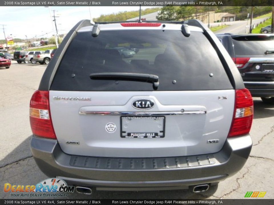 2008 Kia Sportage LX V6 4x4 Satin Silver Metallic / Black Photo #4