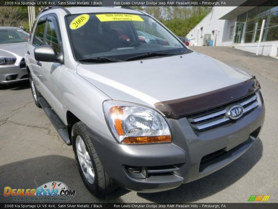 2008 Kia Sportage LX V6 4x4 Satin Silver Metallic / Black Photo #6