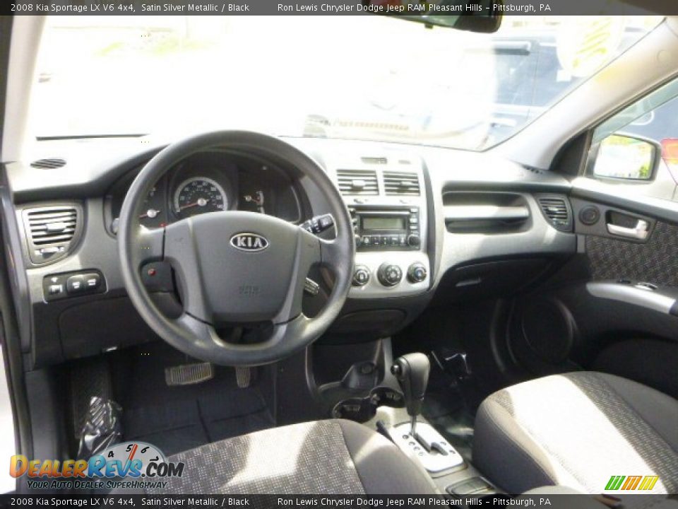 2008 Kia Sportage LX V6 4x4 Satin Silver Metallic / Black Photo #11