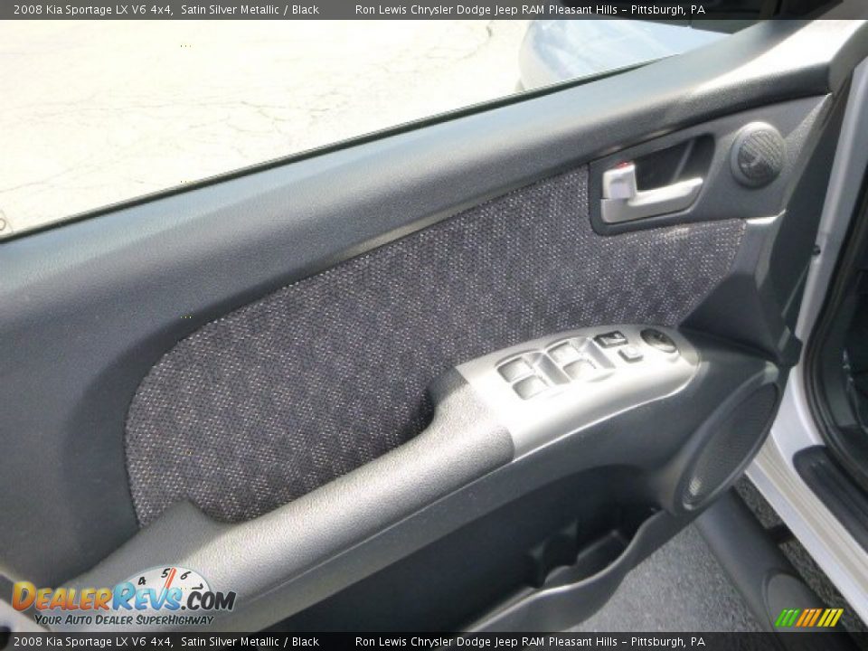 2008 Kia Sportage LX V6 4x4 Satin Silver Metallic / Black Photo #13
