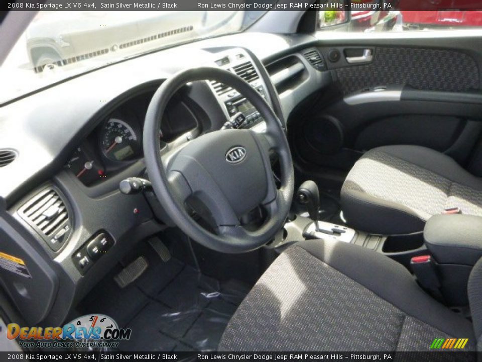 2008 Kia Sportage LX V6 4x4 Satin Silver Metallic / Black Photo #14