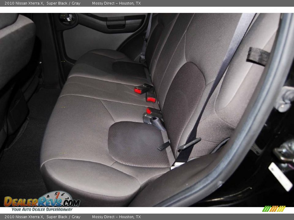2010 Nissan Xterra X Super Black / Gray Photo #14