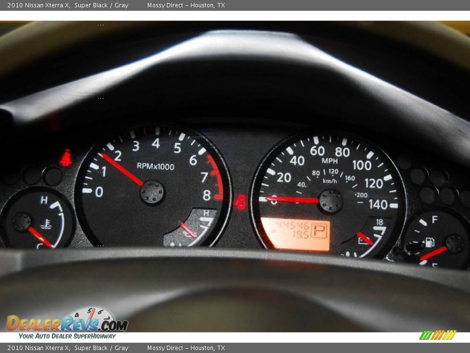 2010 Nissan Xterra X Super Black / Gray Photo #24
