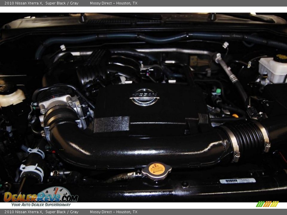 2010 Nissan Xterra X Super Black / Gray Photo #25