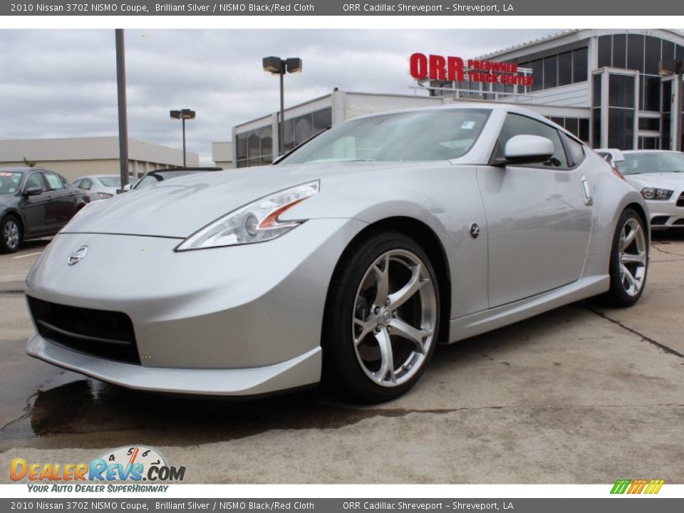 2010 Nissan 370Z NISMO Coupe Brilliant Silver / NISMO Black/Red Cloth Photo #2