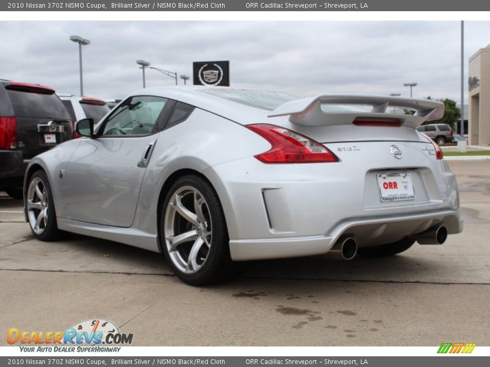 2010 Nissan 370Z NISMO Coupe Brilliant Silver / NISMO Black/Red Cloth Photo #3