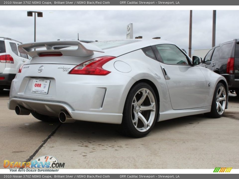 2010 Nissan 370Z NISMO Coupe Brilliant Silver / NISMO Black/Red Cloth Photo #4