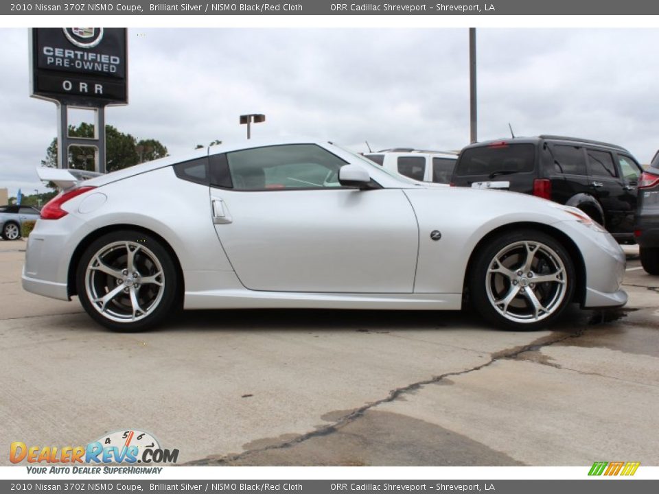 2010 Nissan 370Z NISMO Coupe Brilliant Silver / NISMO Black/Red Cloth Photo #6