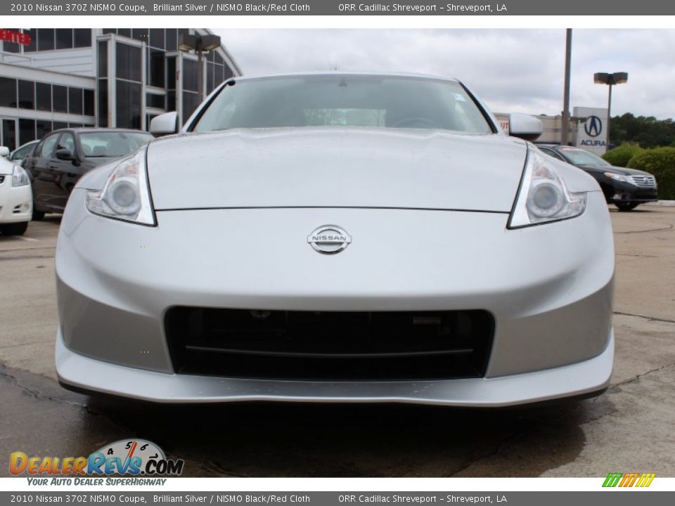 2010 Nissan 370Z NISMO Coupe Brilliant Silver / NISMO Black/Red Cloth Photo #7