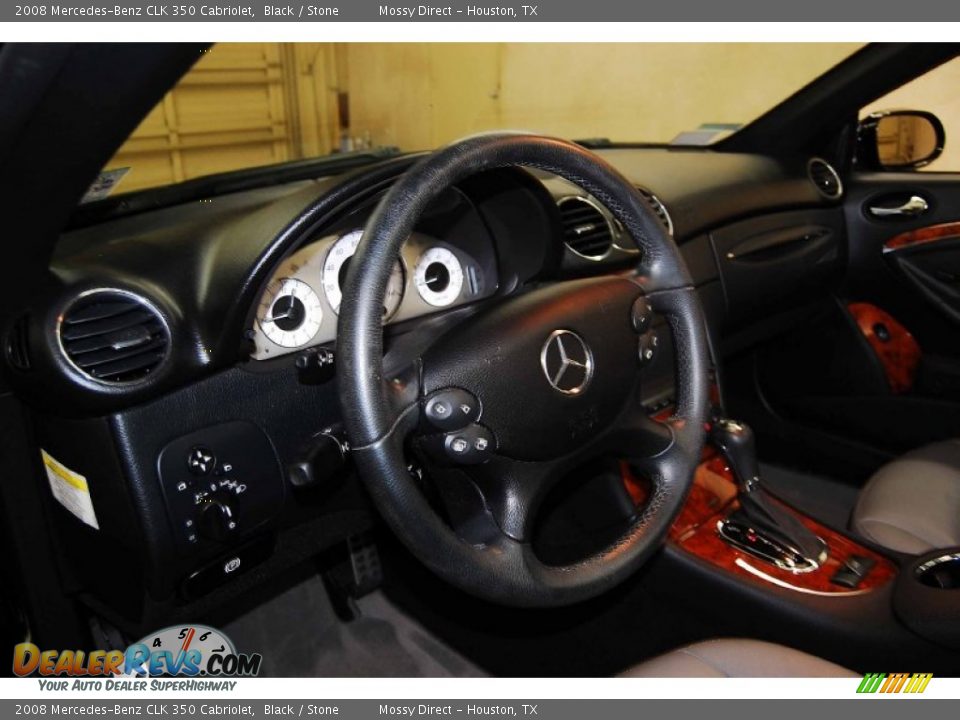 2008 Mercedes-Benz CLK 350 Cabriolet Black / Stone Photo #12