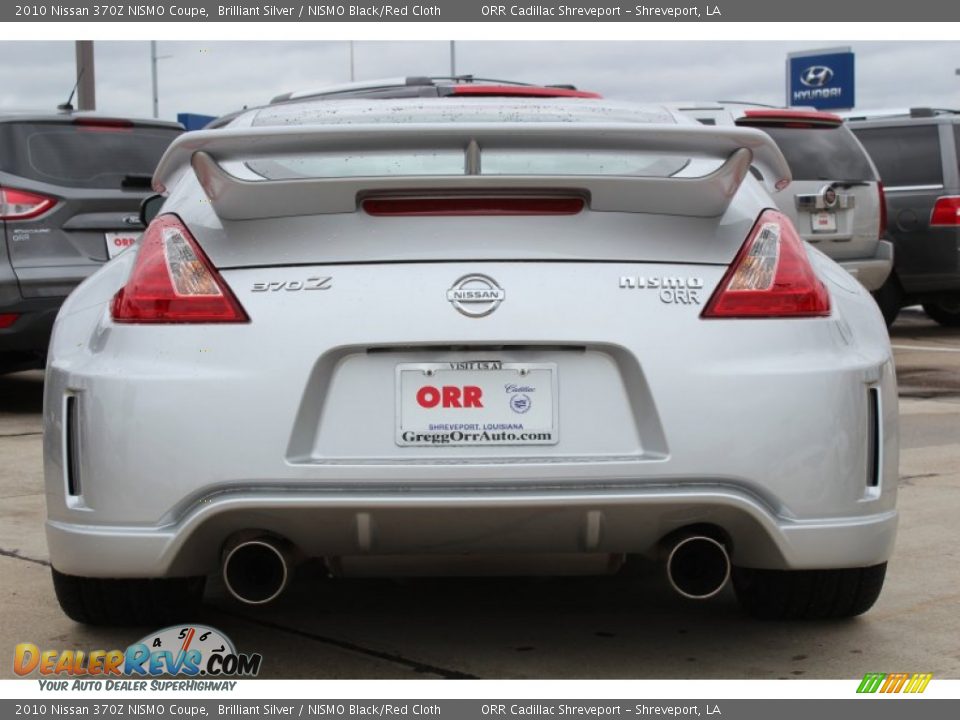 2010 Nissan 370Z NISMO Coupe Brilliant Silver / NISMO Black/Red Cloth Photo #8