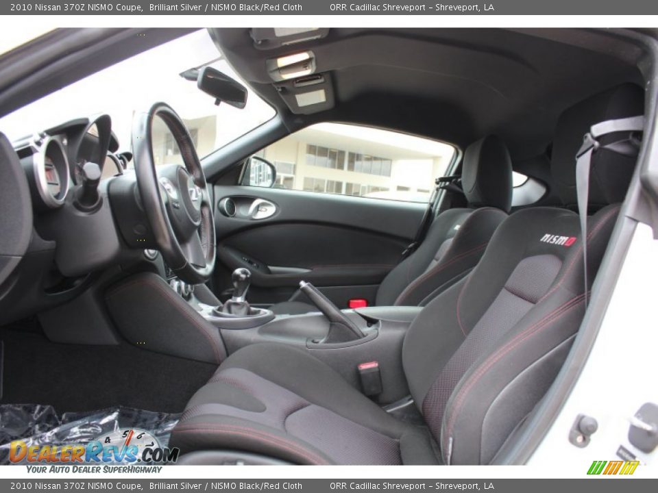 NISMO Black/Red Cloth Interior - 2010 Nissan 370Z NISMO Coupe Photo #15