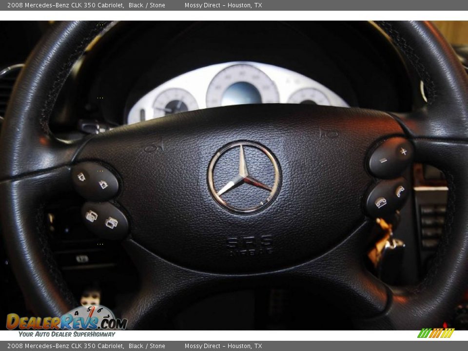 2008 Mercedes-Benz CLK 350 Cabriolet Black / Stone Photo #21