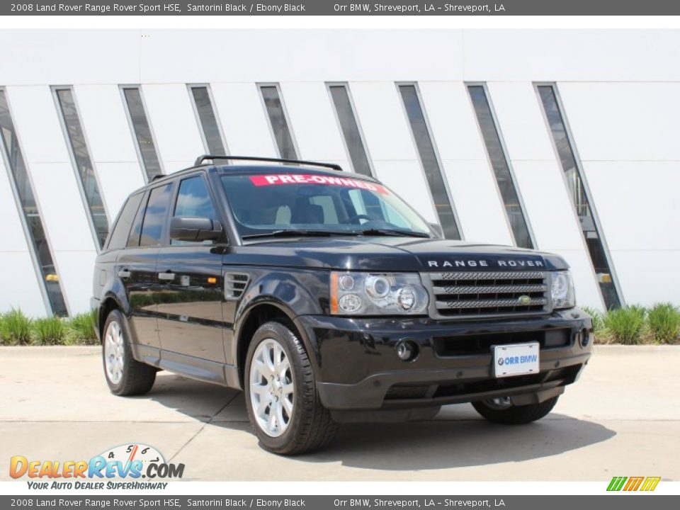 2008 Land Rover Range Rover Sport HSE Santorini Black / Ebony Black Photo #1