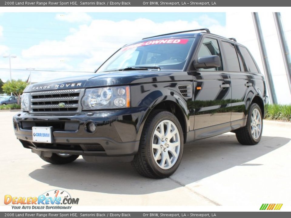 2008 Land Rover Range Rover Sport HSE Santorini Black / Ebony Black Photo #2