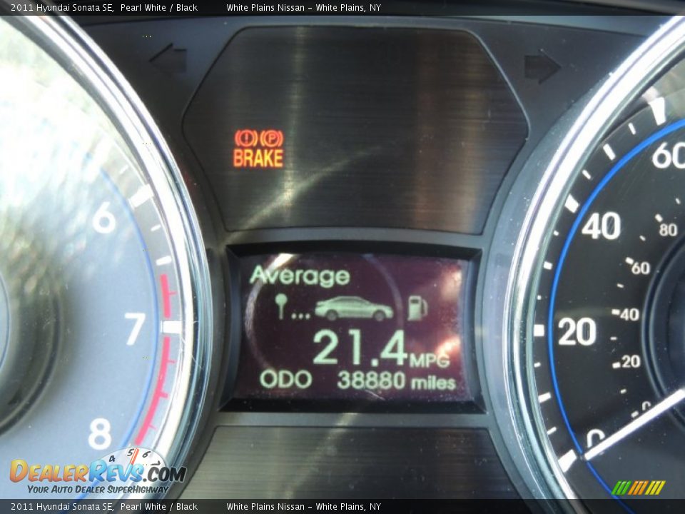 2011 Hyundai Sonata SE Pearl White / Black Photo #22